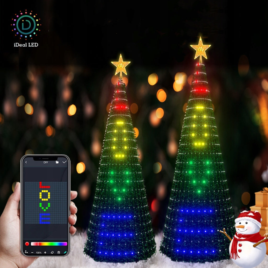 🎄 CHOINKA 1,5 M + 300 LED RGB + ŚWIECĄCA GWIAZDA