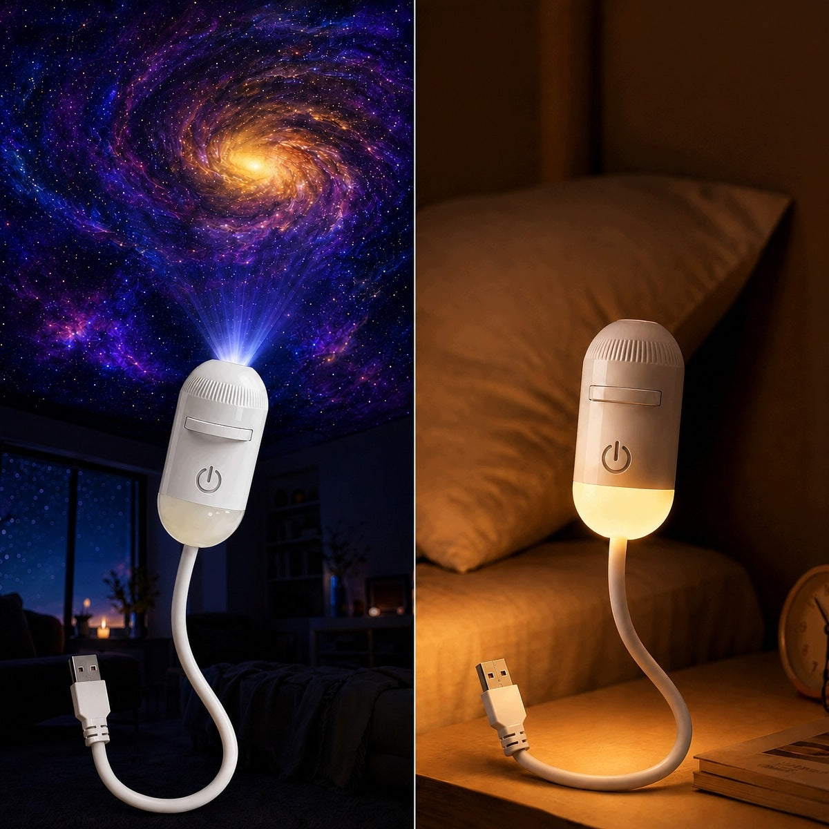Projektor Galaxy 12w1 – Lampka Nocna i Projektor Rozgwieżdżonego Nieba