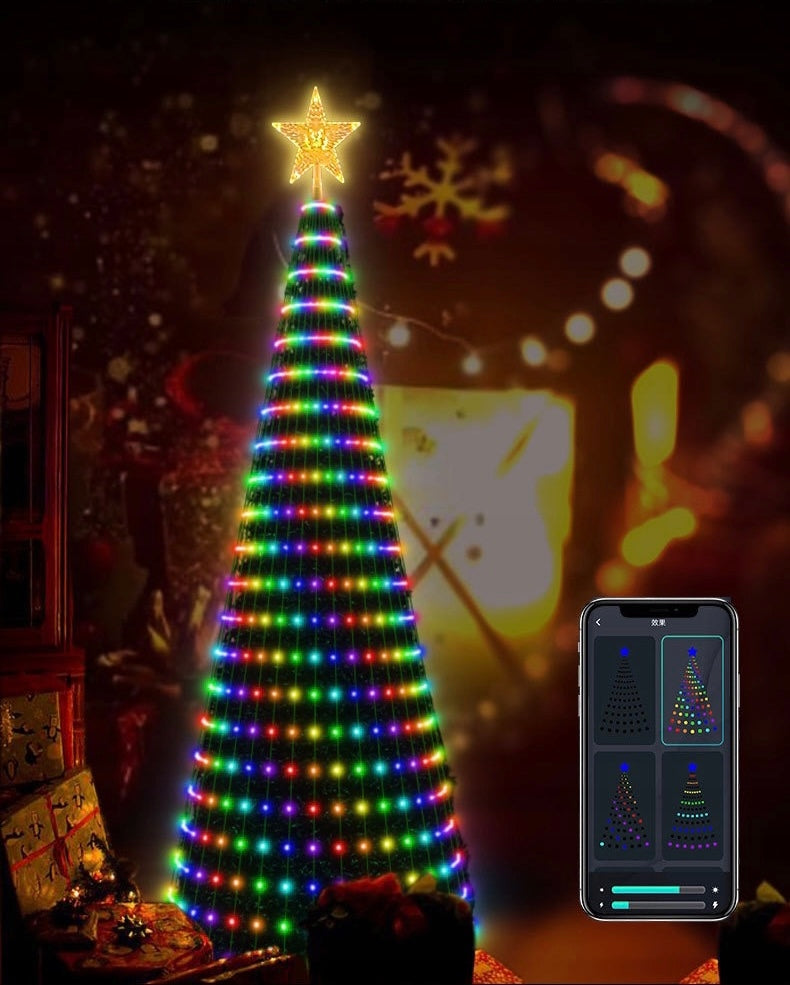 🎄 CHOINKA 1,5 M + 300 LED RGB + ŚWIECĄCA GWIAZDA