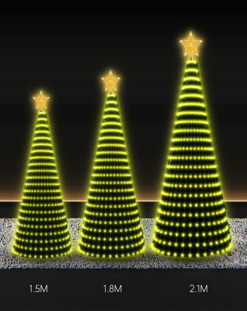 🎄 CHOINKA 1,5 M + 300 LED RGB + ŚWIECĄCA GWIAZDA